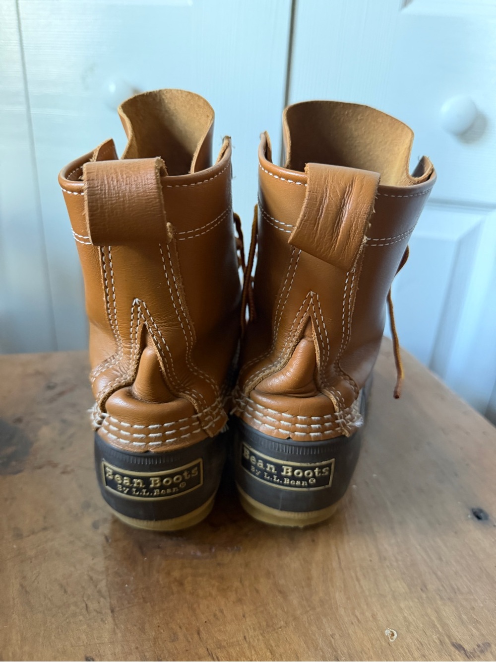 L.L. Bean Brown Leather and Dark Brown Rubber Duck Boots - Picture 3 of 8